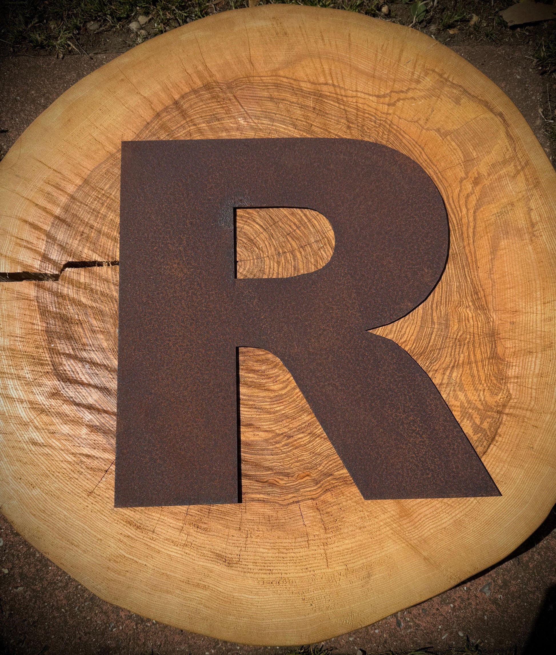 12 Inch Rusty Metal Letters A-Z 0-9