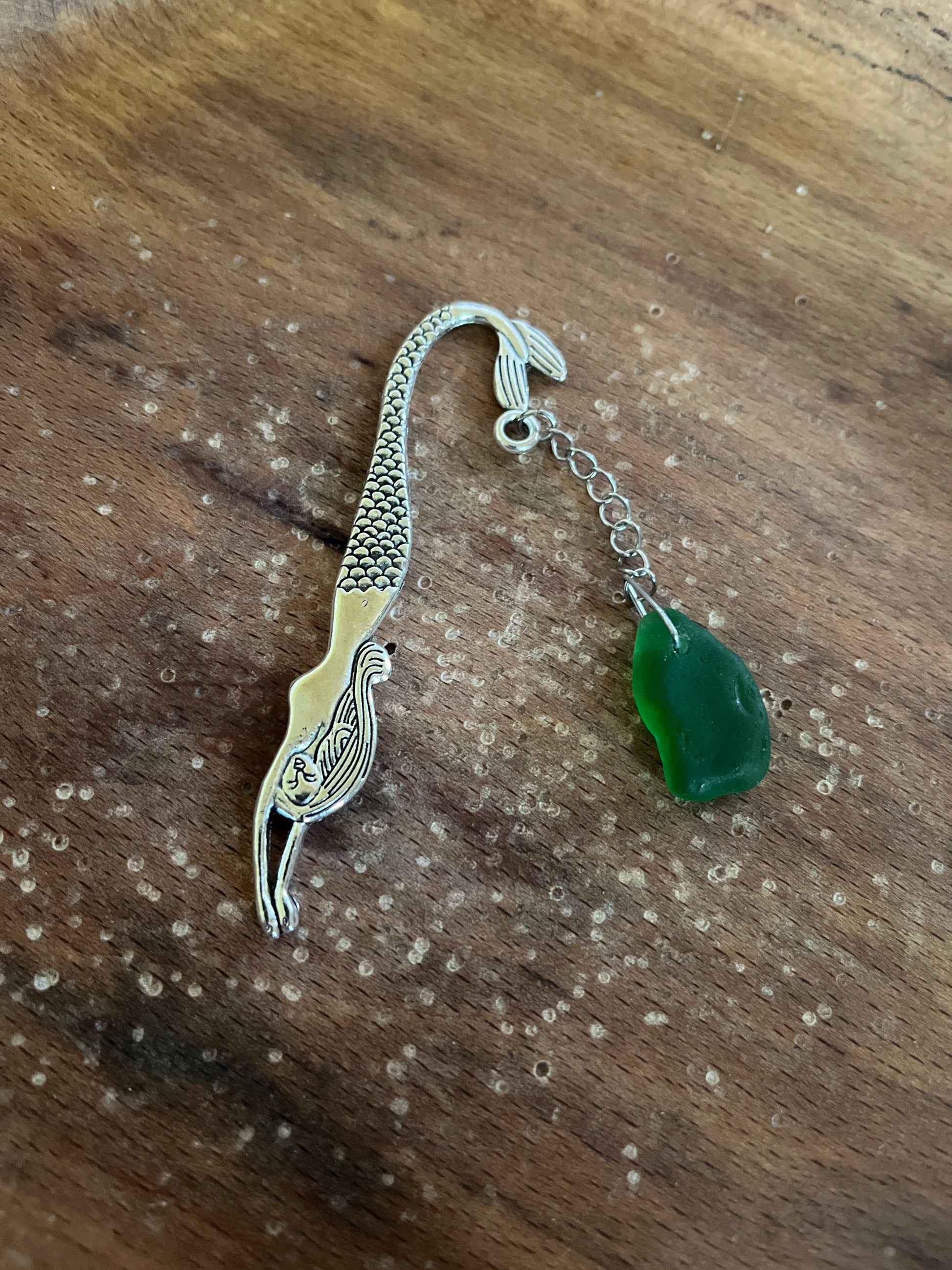 Seaglass Mermaid Tails Bookmark Silver