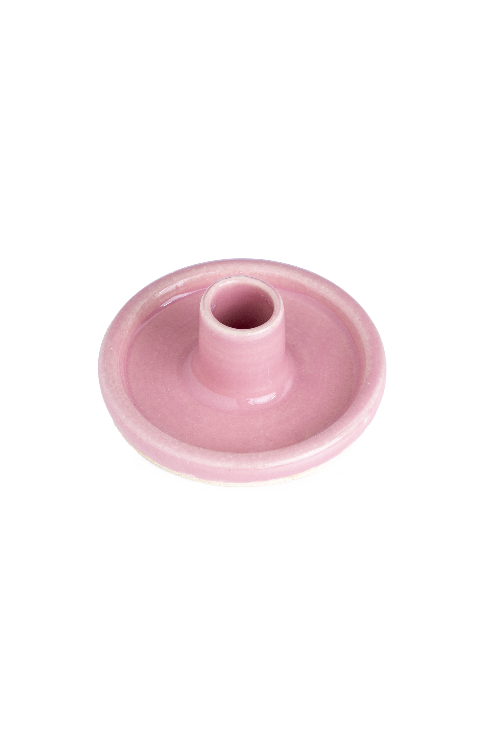 Handmade Ceramic Candle Holders with Drip Tray