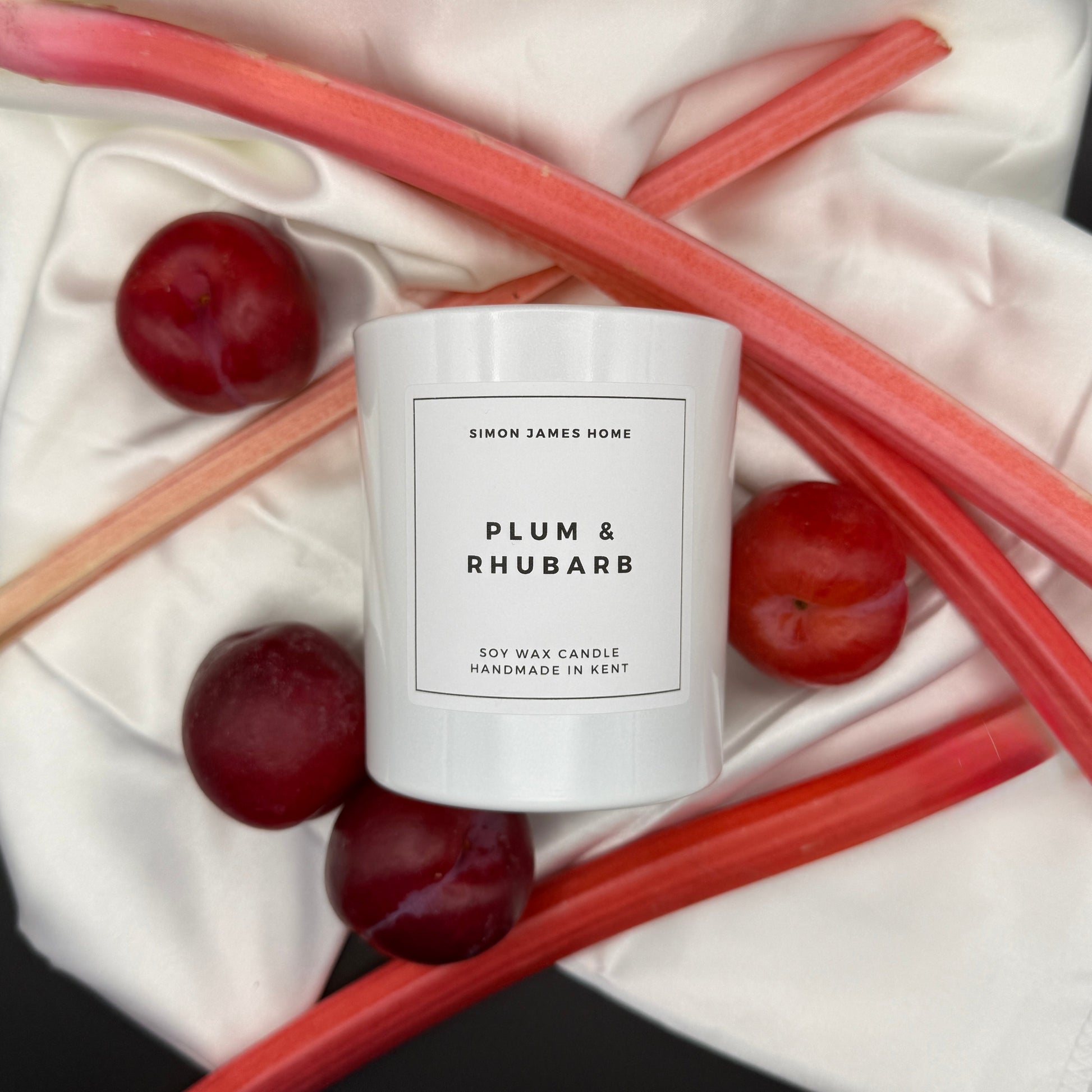 Plum and Rhubarb Handmade Soy Wax Candle