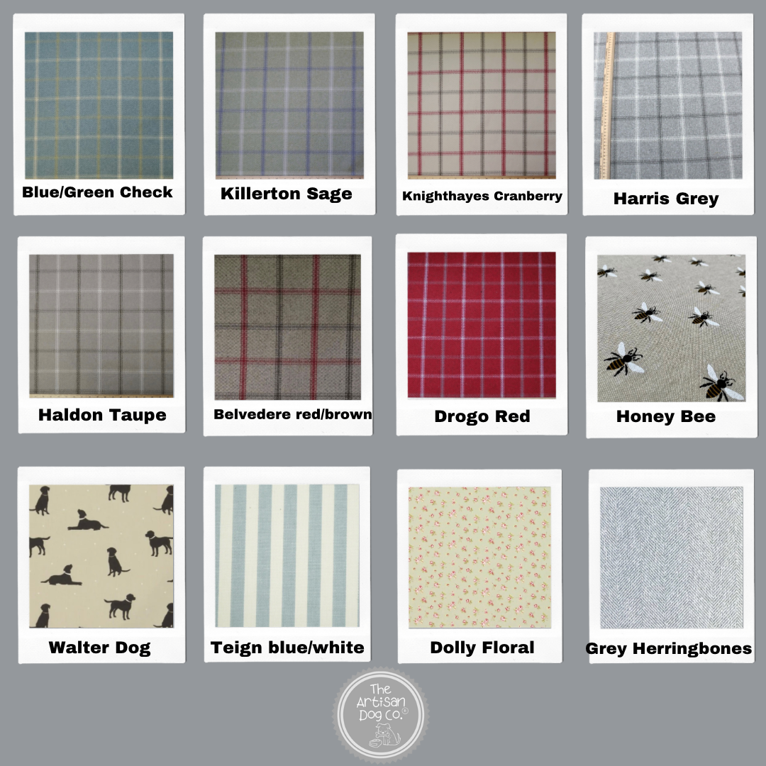 Regular Luxury Handcrafted Cream Red Grey Check Dog Pet Blanket