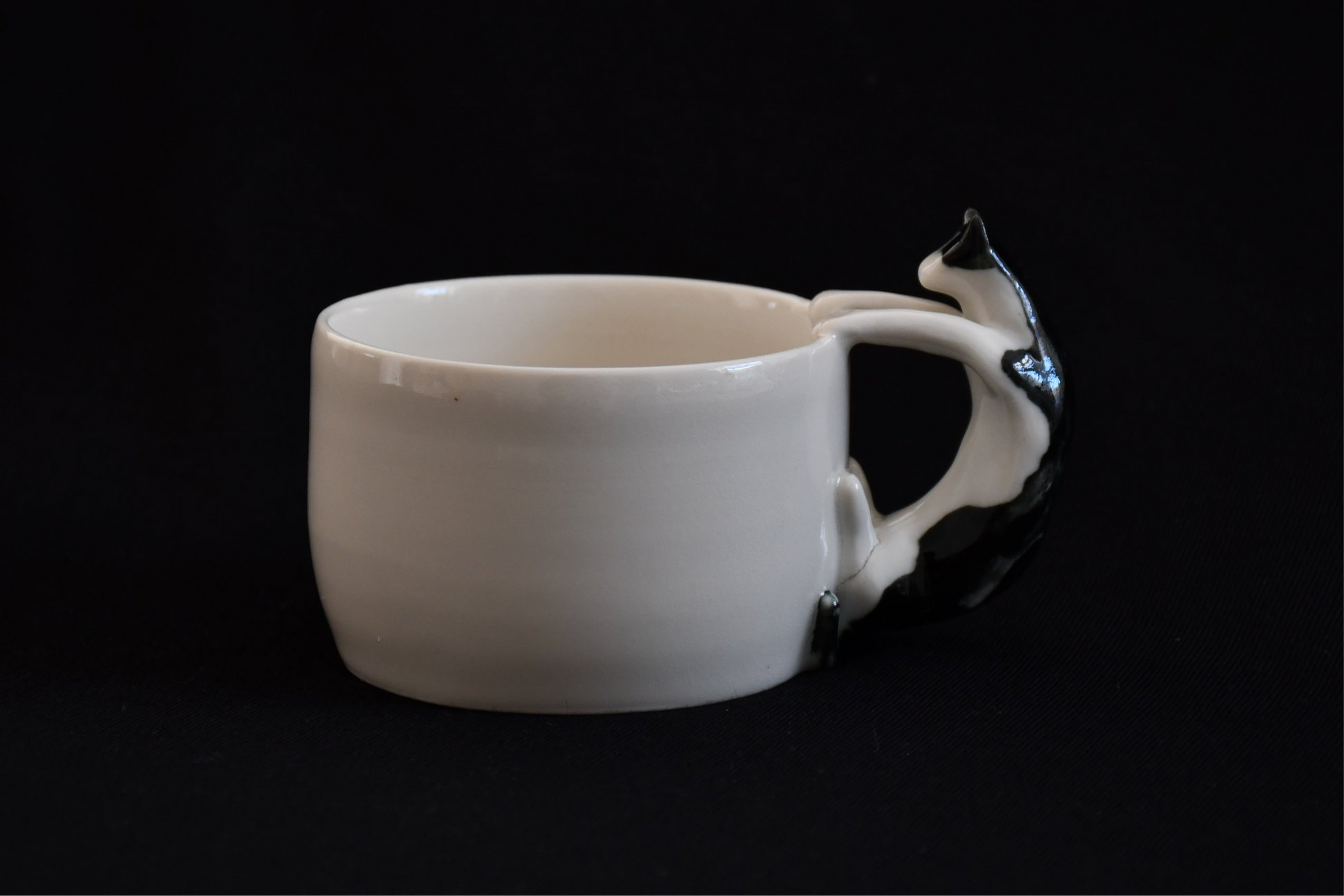 Cat Cup with Cow Cat Handle