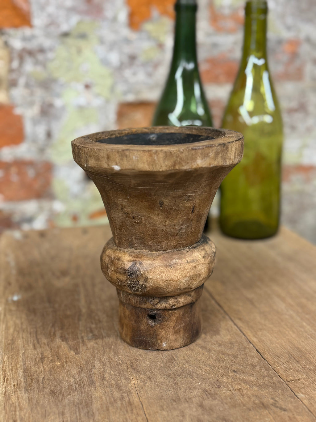 Rustic Wooden Candle Holder Reclaimed Farmhouse Decor