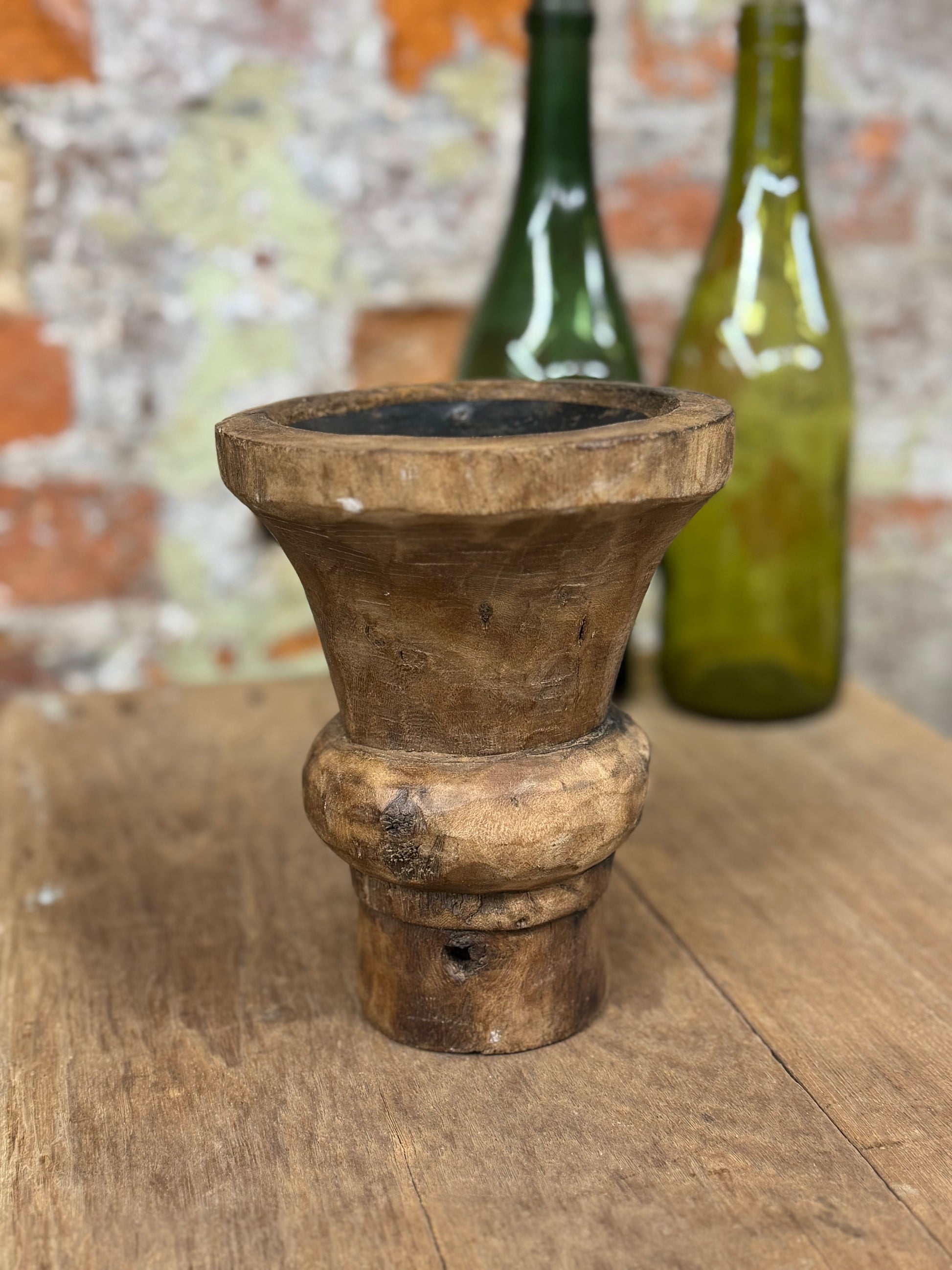 Rustic Wooden Candle Holder Reclaimed Farmhouse Decor