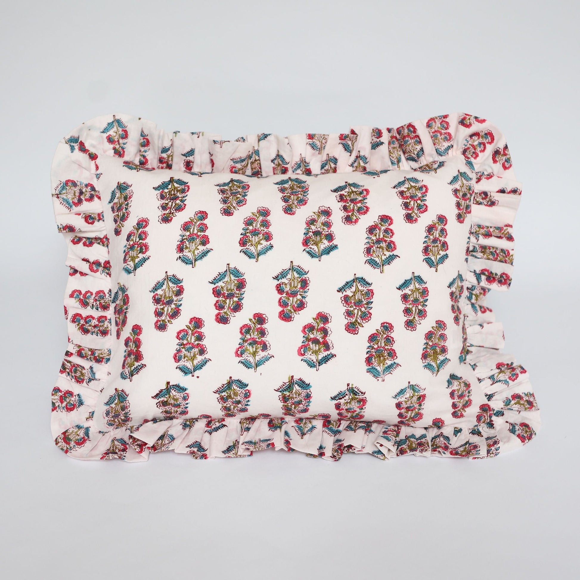 Pink City Flower Cushion Cover