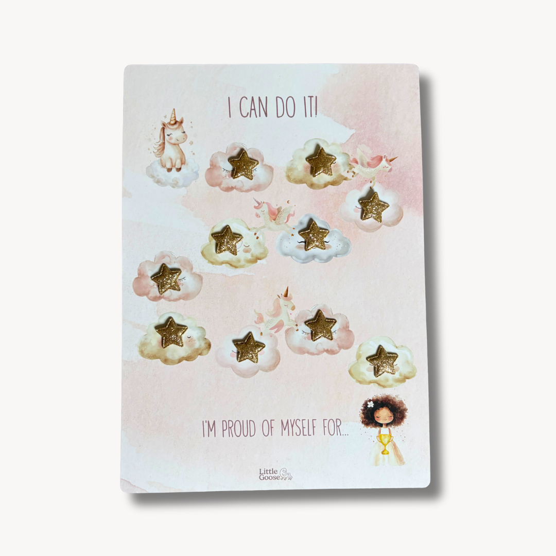Kids Reward Chart with Glitter Stars