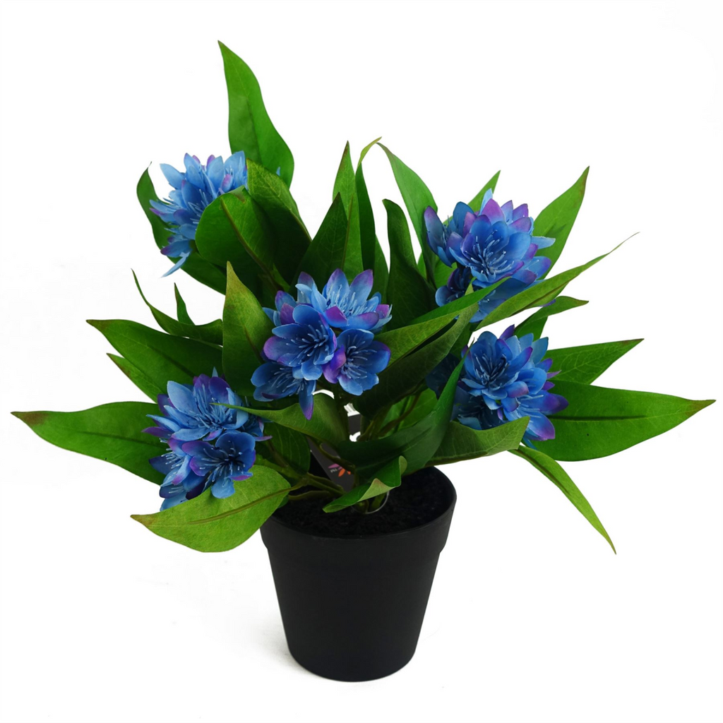 3 Pack Artificial Freesia Plants in Pink White and Blue