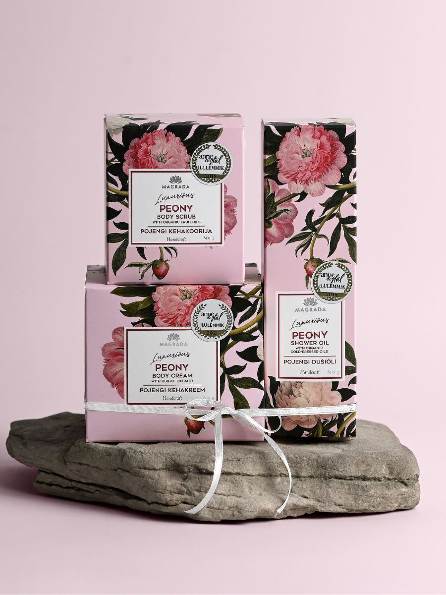 Luxurious Peony Shower Oil – Silky, Moisturizing & Aromatic by Magrada Organic Cosmetics at www.brixbailey.com
