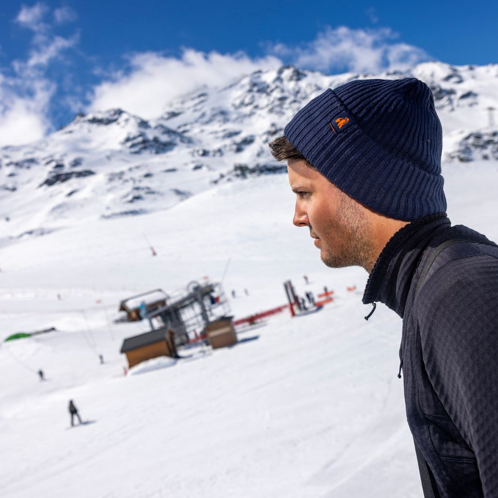 Organic Cotton Beanie in Navy