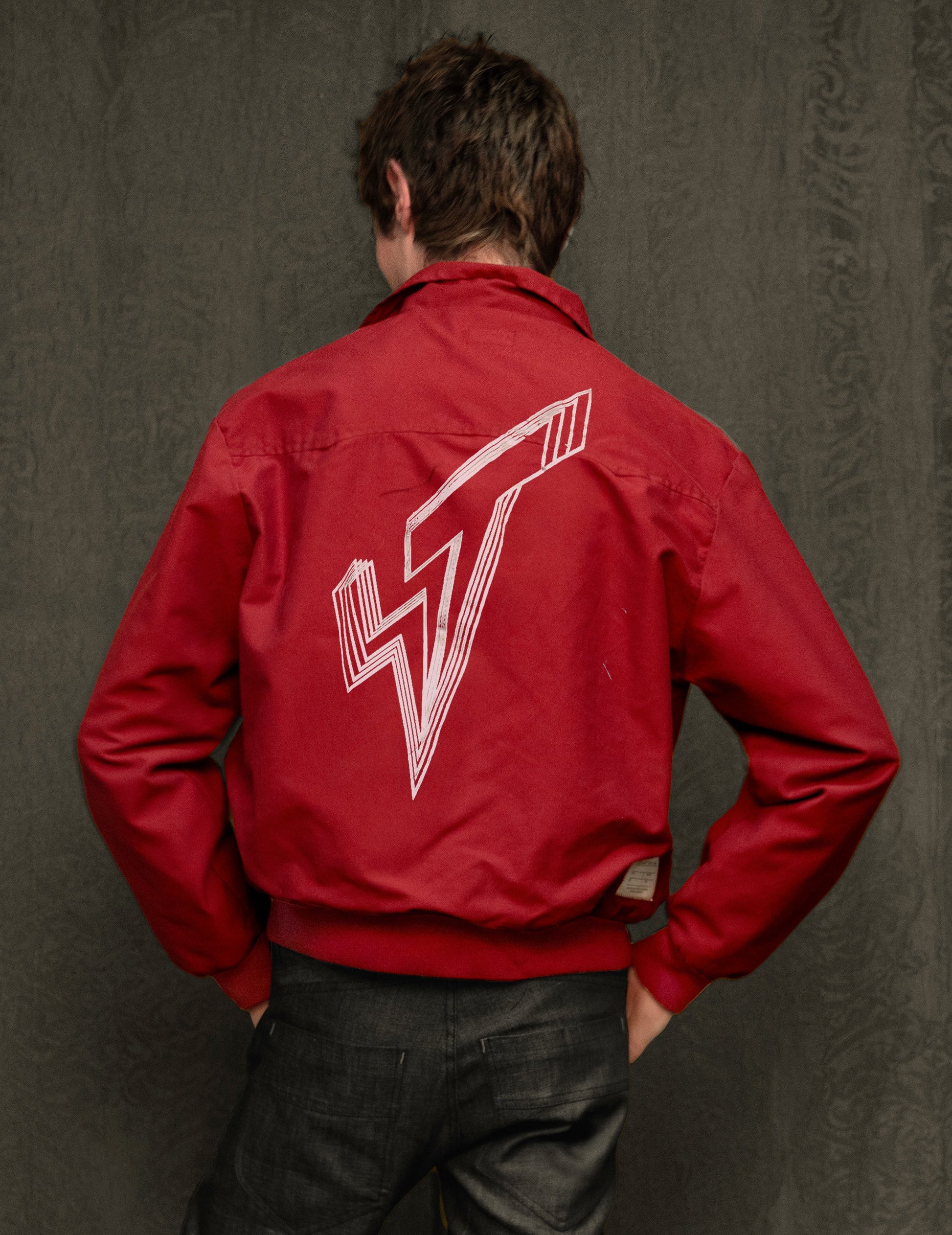 Classic Red Harrington Jacket