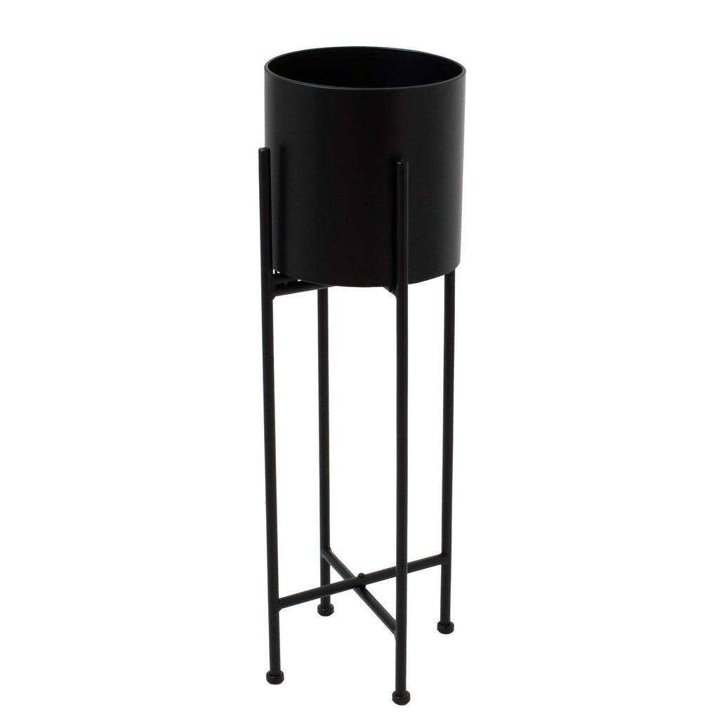 Matte black metal cylindrical planter, 72cm tall, modern minimalist design for home or office decor  

**  
- **Keywords:** matte black, metal, cylindrical planter, modern minimalist, home decor, office decor  
- **Clear description:** Describes shape, material, color, size, and style  
- **SEO & accessibility optimized:** Concise, keyword-rich, and screen-reader friendly by RoomLondon at brixbailey.com