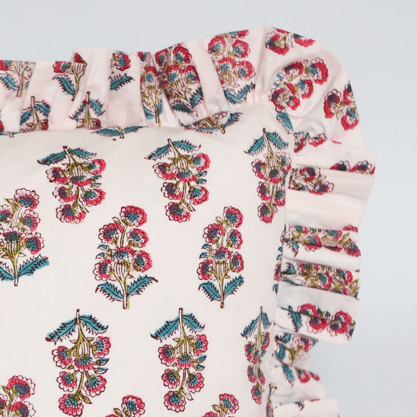 Pink City Flower Cushion Cover