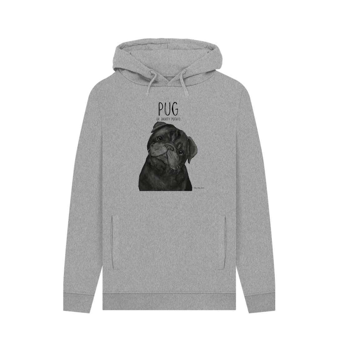 Snorty Potato Mens Hoodie Cozy Pug Vibes for Dog Lovers