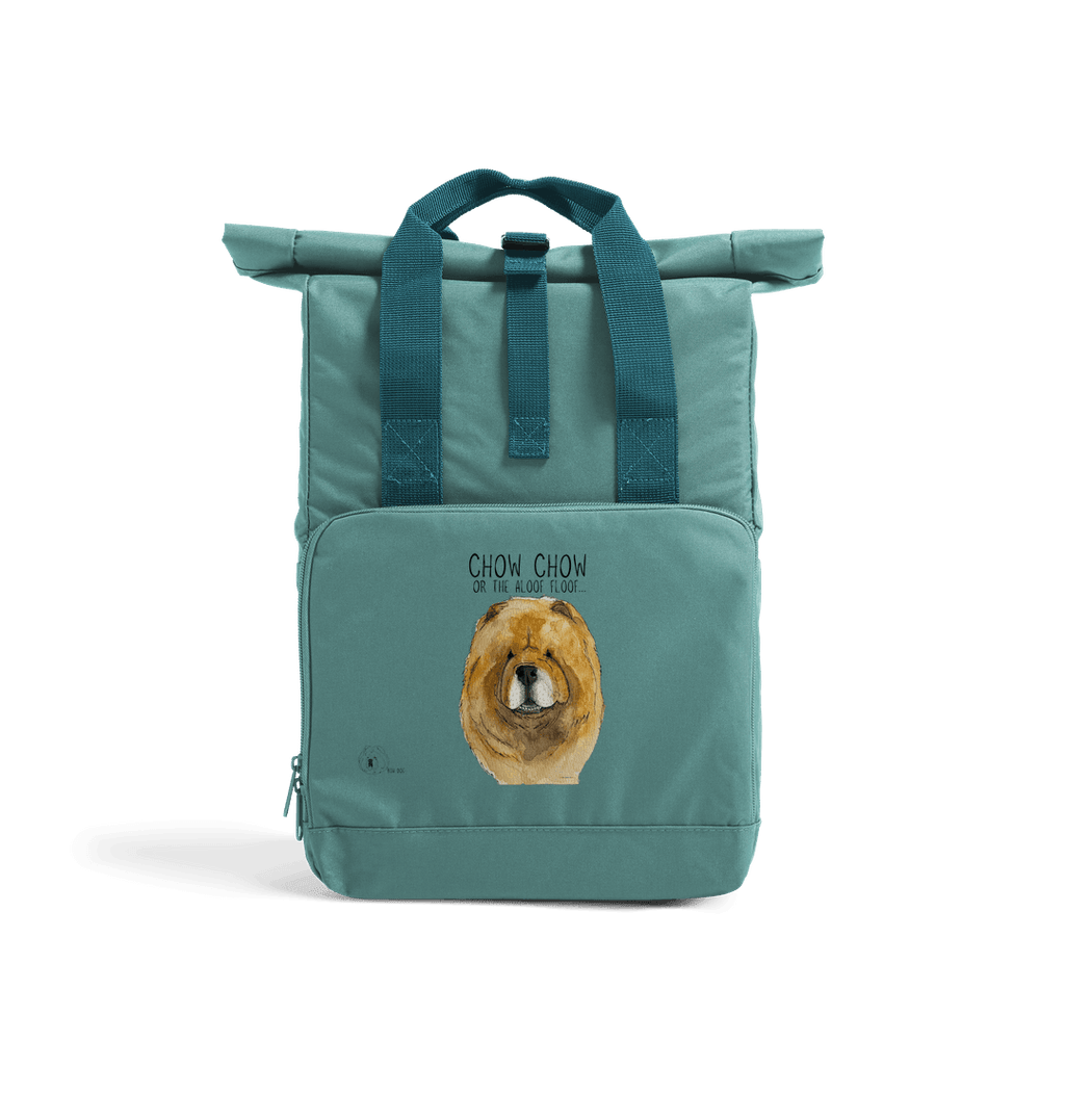 Red Chow Chow Roll Top Backpack for Dog Lovers