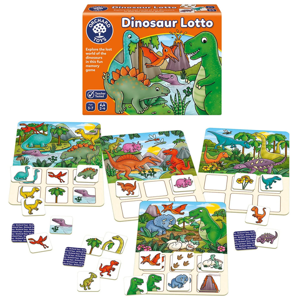 Dinosaur Lotto Game for Ages 3 to 7