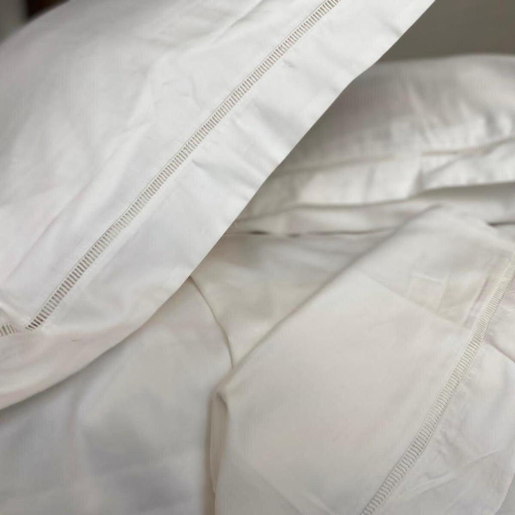 White Sateen Pillow Case Pair