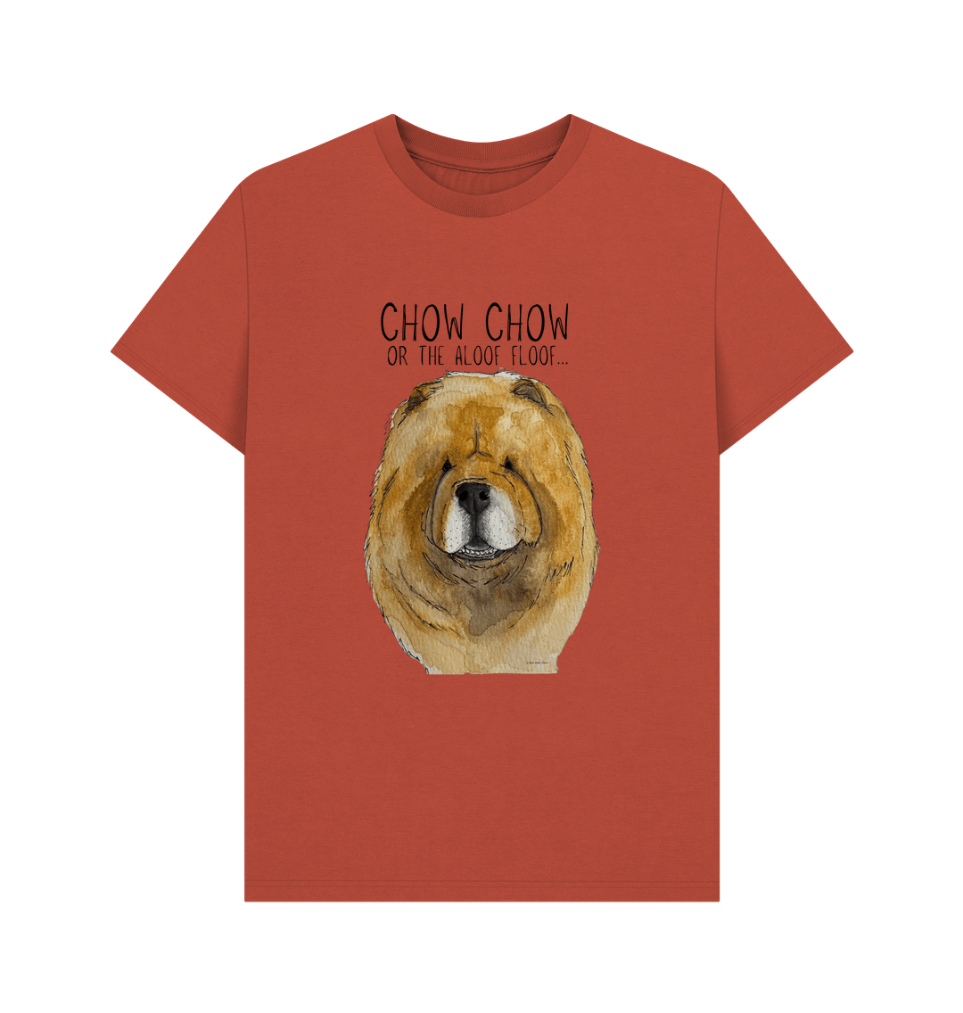 Red Chow Chow Graphic Cotton T-Shirt