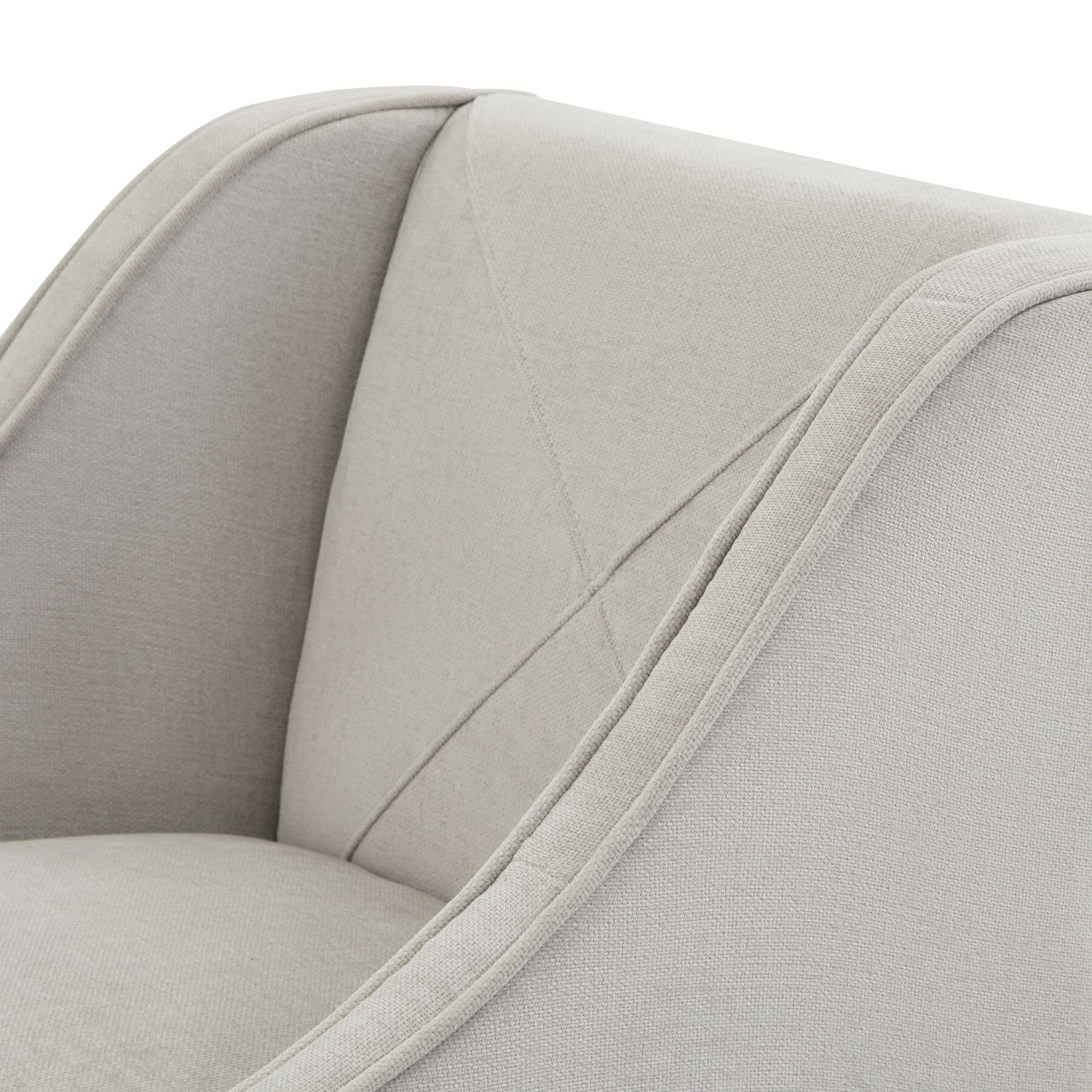 Epsom grey barstool with rubberwood frame and luxury grey upholstery, elegant piping detail by sostter at brixbailey.com