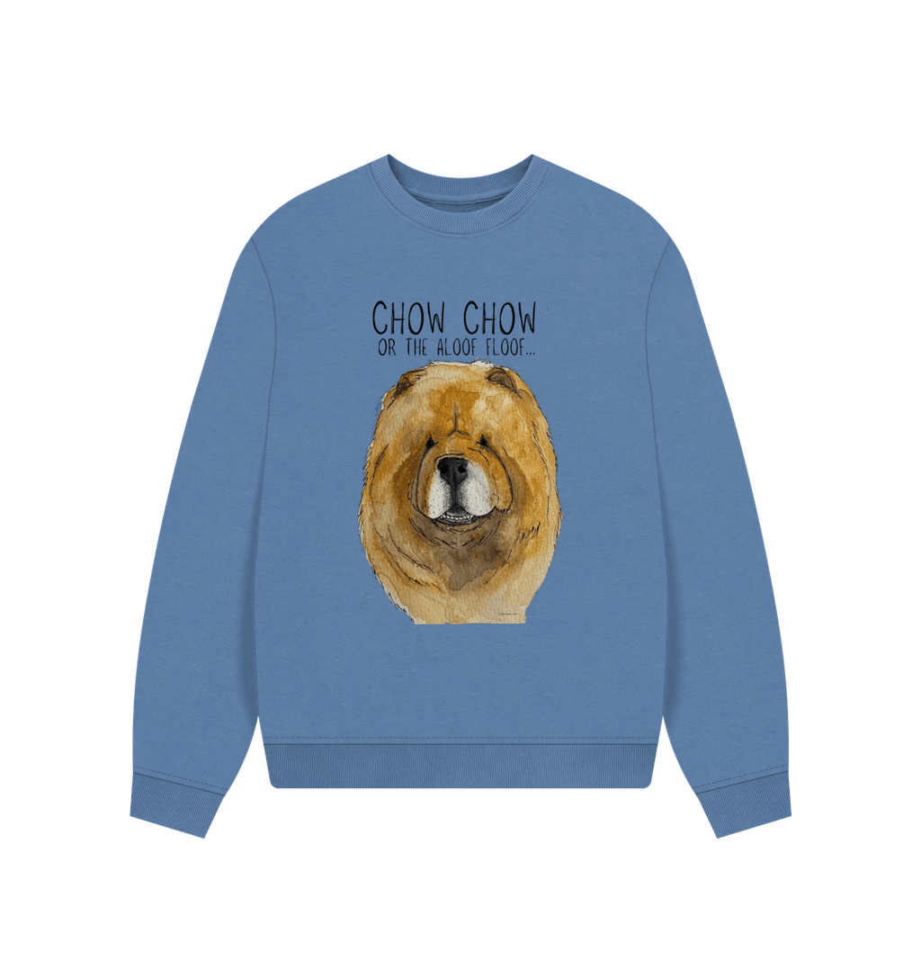 Red Chow Chow Oversized Sweatshirt for Women