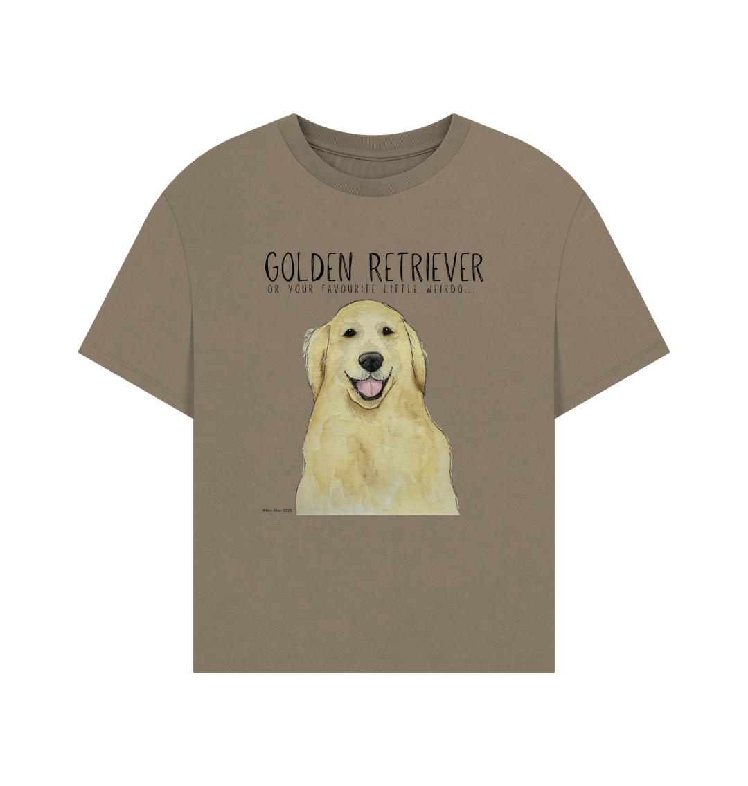 Golden Retriever Vibes Sustainable Womens Relaxed Fit Tshirt