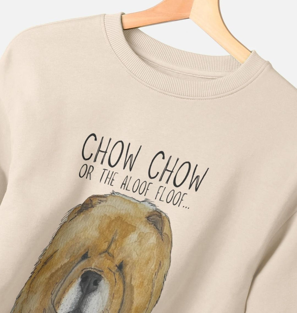 Red Chow Chow Oversized Sweatshirt for Women