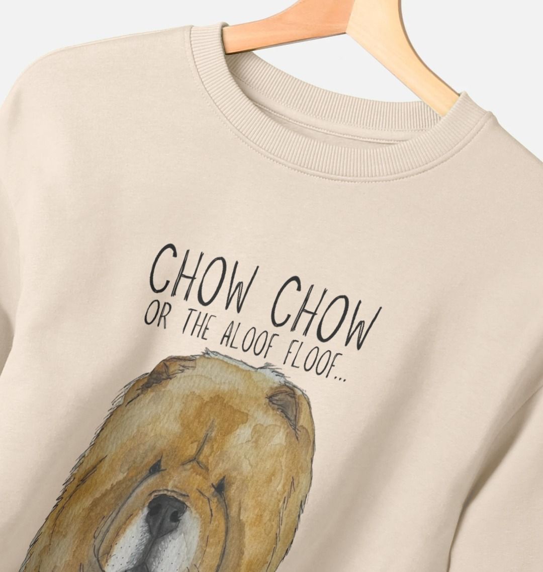 Red Chow Chow Oversized Sweatshirt for Women