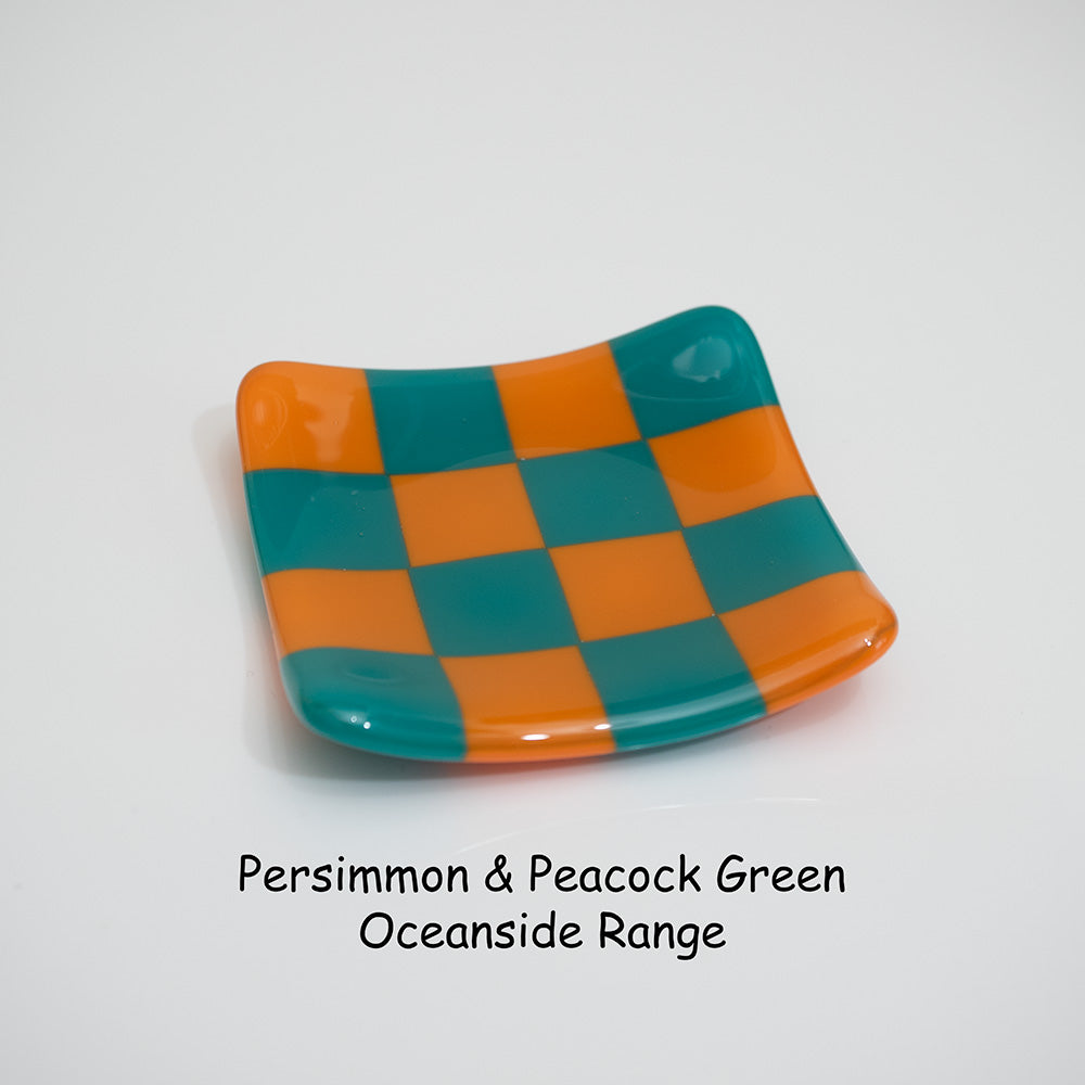 8cm Chequered Dual Coloured Shallow Dish Oceanside