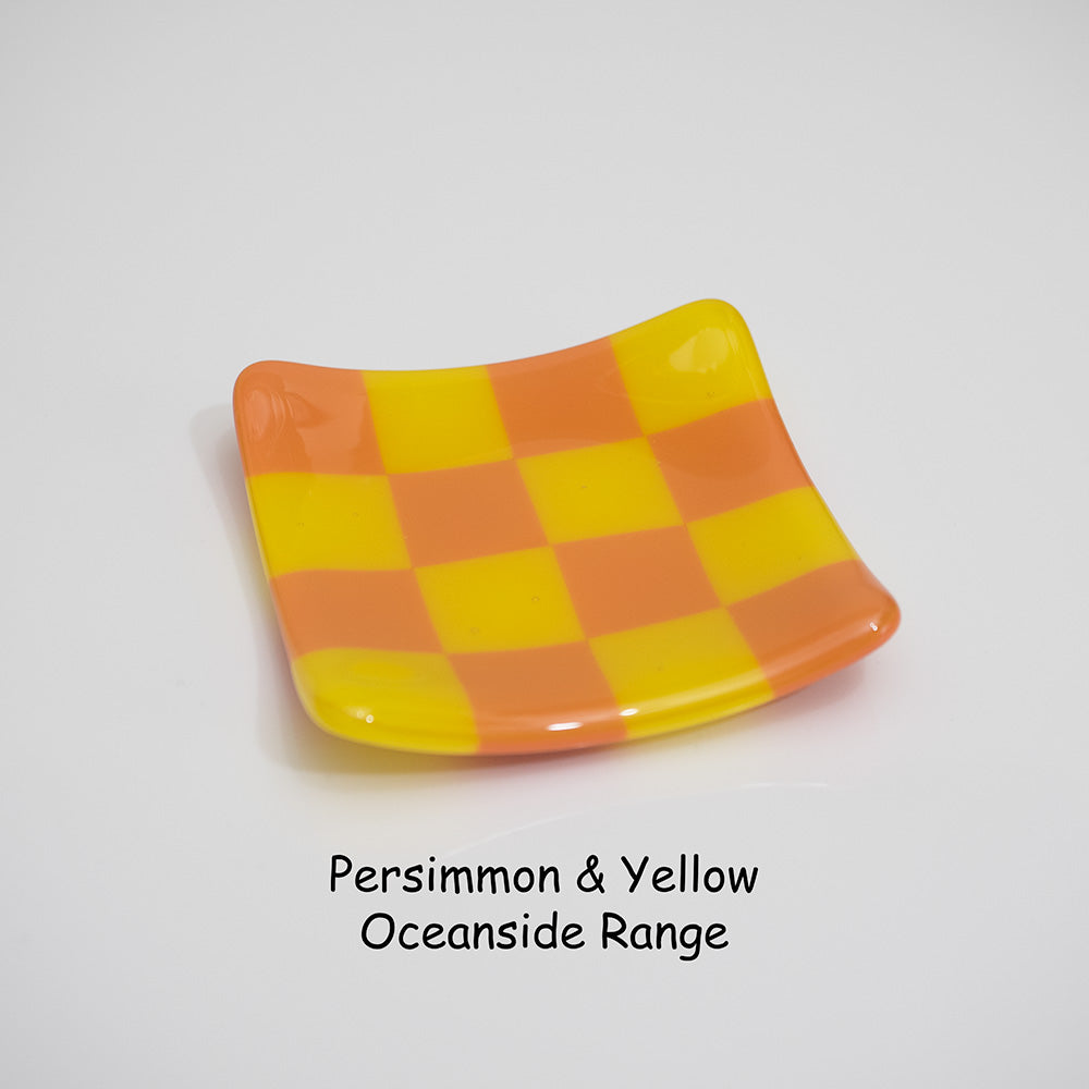 8cm Chequered Dual Coloured Shallow Dish Oceanside