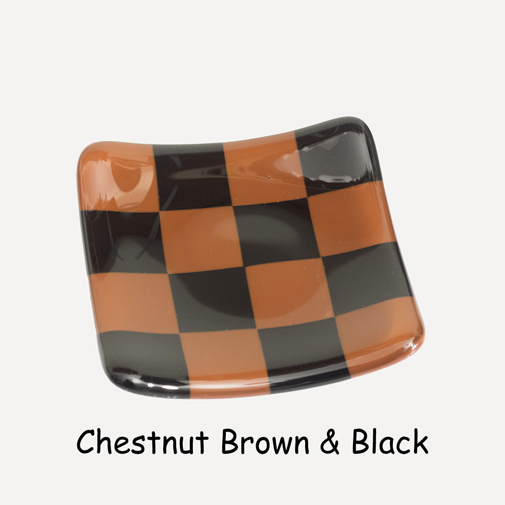 8cm Chequered Dual Coloured Shallow Dish Oceanside