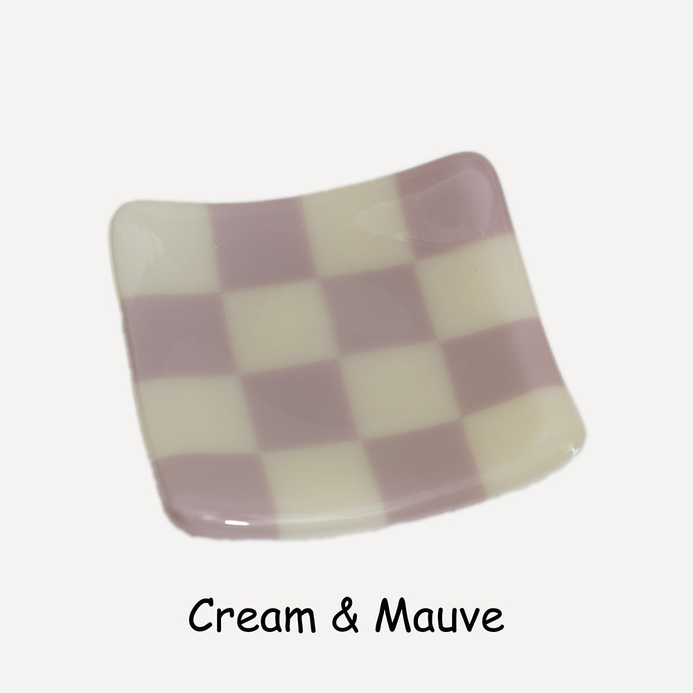 8cm Chequered Dual Coloured Shallow Dish Oceanside