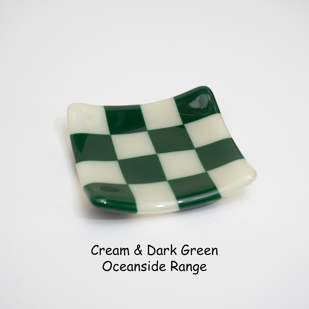 8cm Chequered Dual Coloured Shallow Dish Oceanside