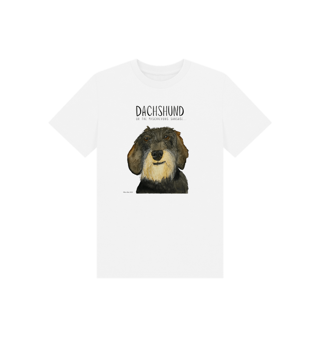Mischievous Wire Haired Hot Dog Kids T-Shirt Small Pup Big Attitude