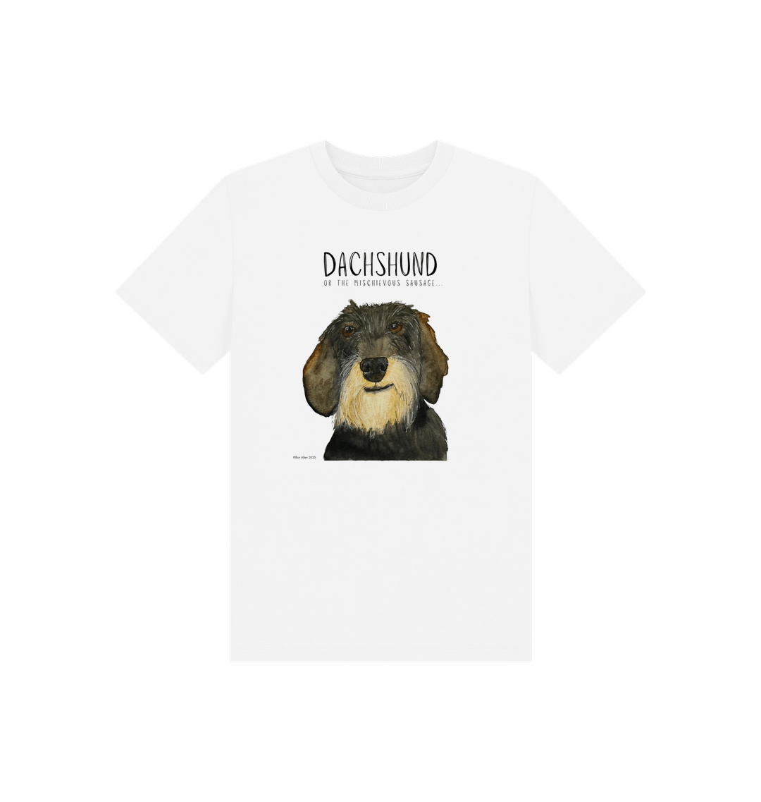 Mischievous Wire Haired Hot Dog Kids T-Shirt Small Pup Big Attitude