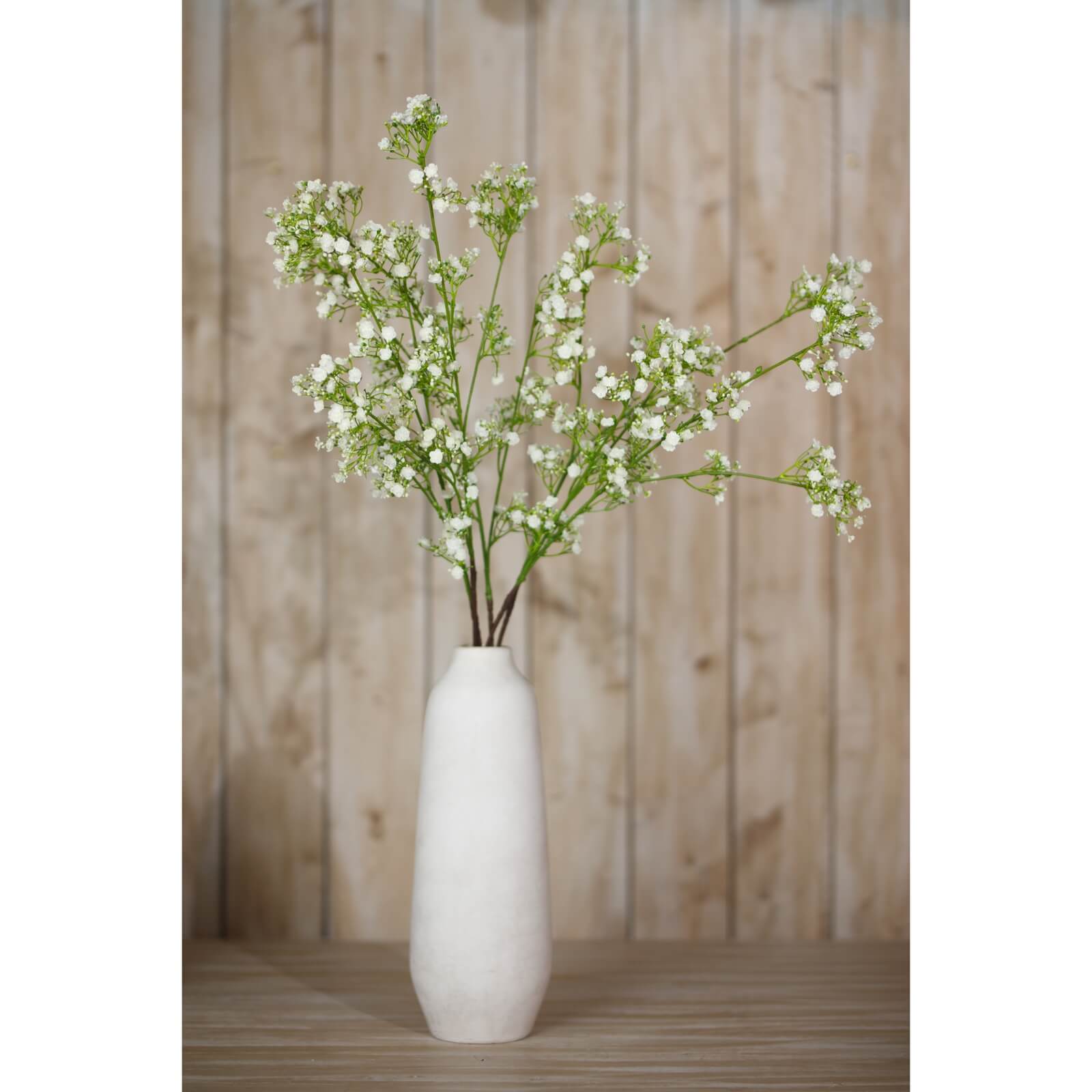 Cream gypsophila spray, lifelike plastic floral arrangement with airy white blooms on 42-inch stems for home decor by Sostter at brixbailey.com