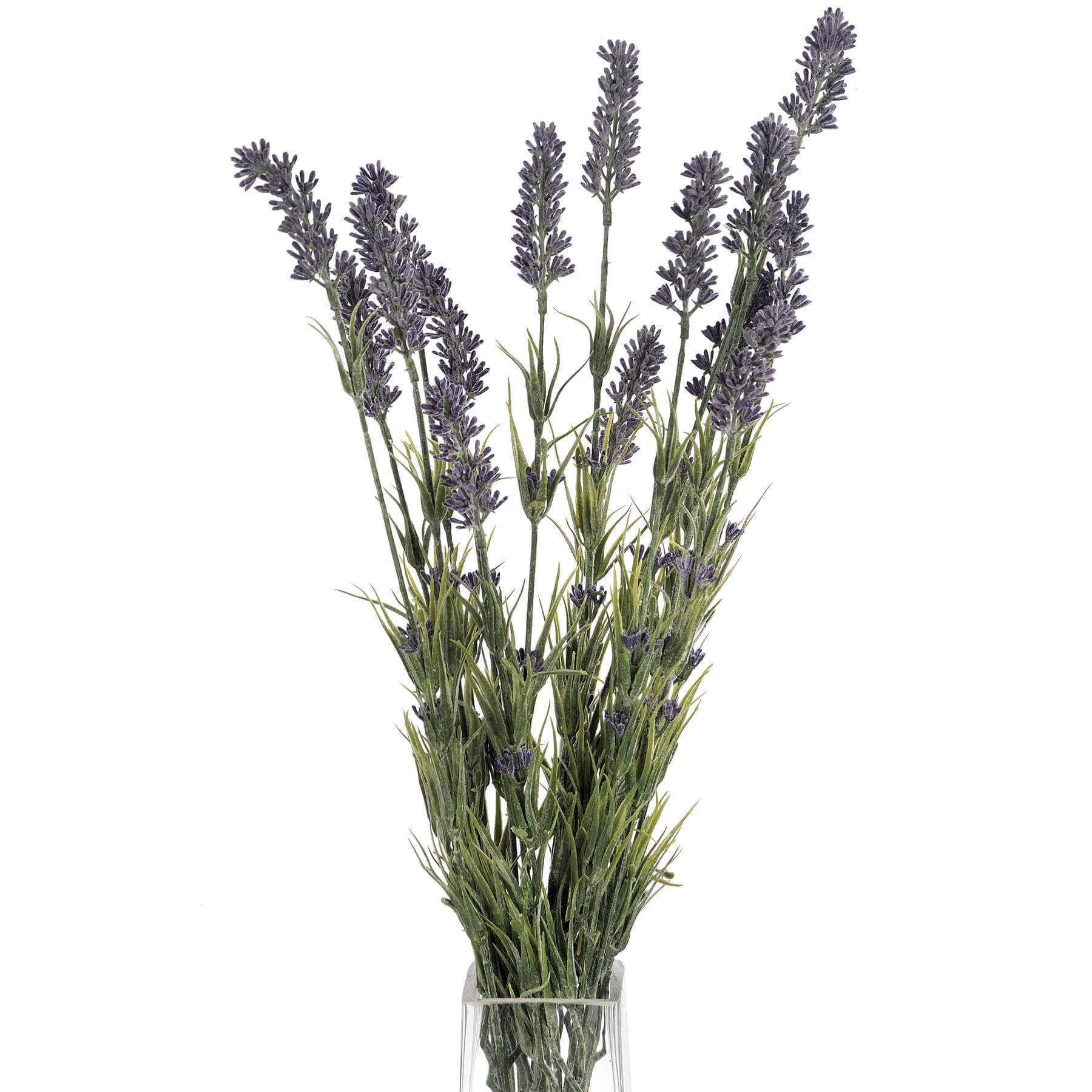 Lifelike purple lavender floral arrangement with 12 realistic stems, perfect for Provence-inspired home decor by Sostter at brixbailey.com