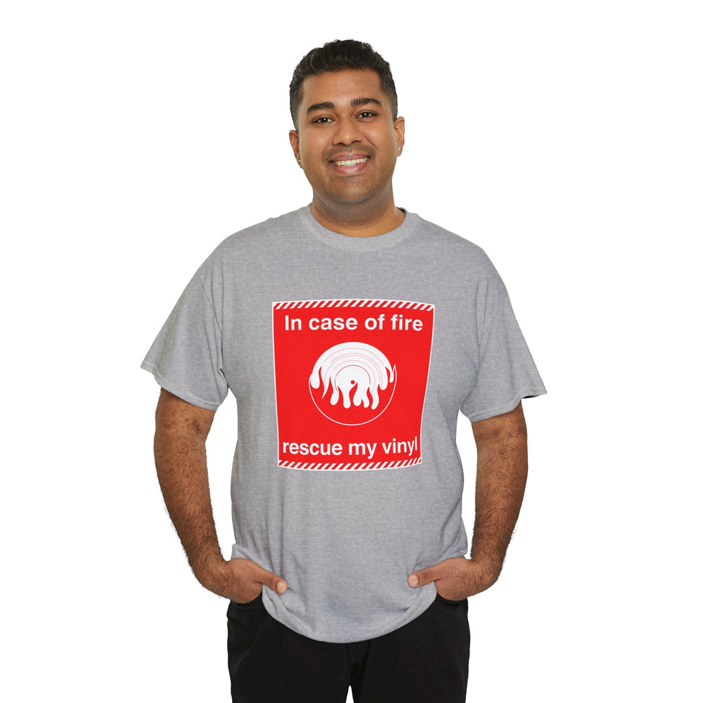 In Case of Fire Save My Vinyl T Shirt
