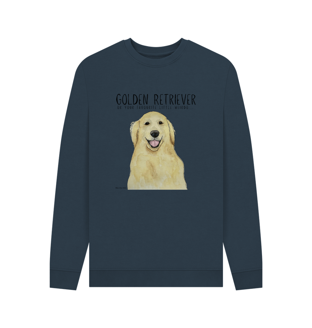 Golden Retriever Vibes Sustainable Mens Sweatshirt