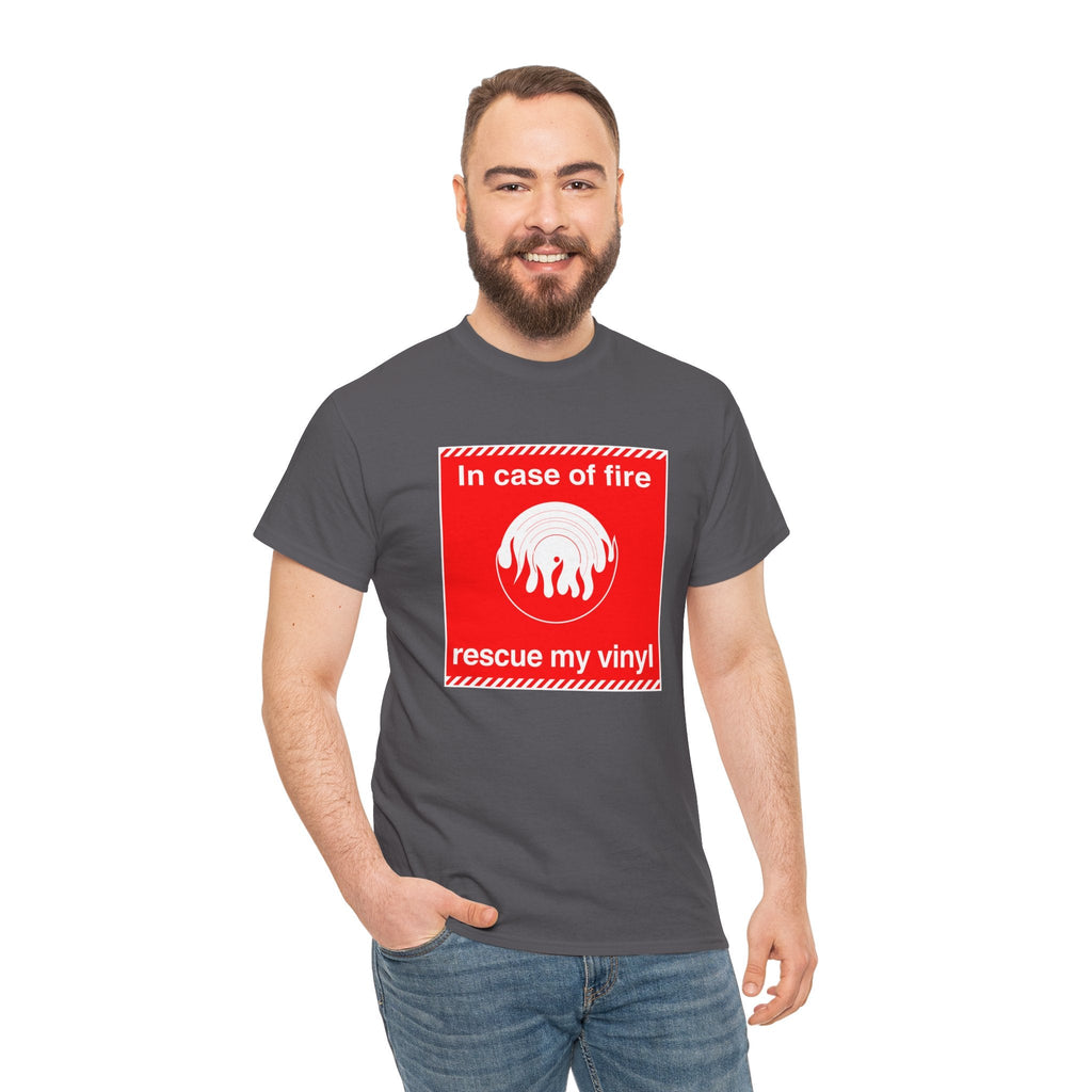 In Case of Fire Save My Vinyl T Shirt