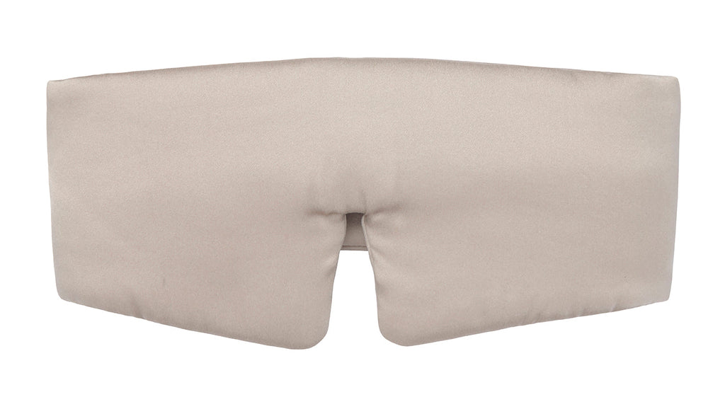 Soft Beige Silk Eye Mask for Better Sleep