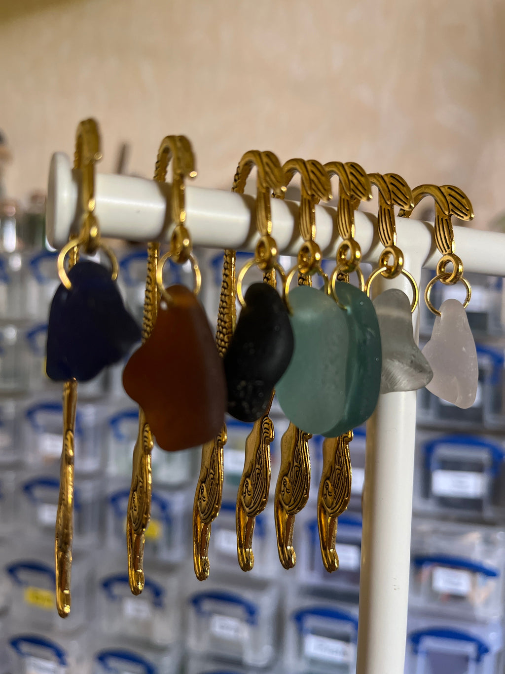 Seaglass Mermaid Tail Bookmark Gold