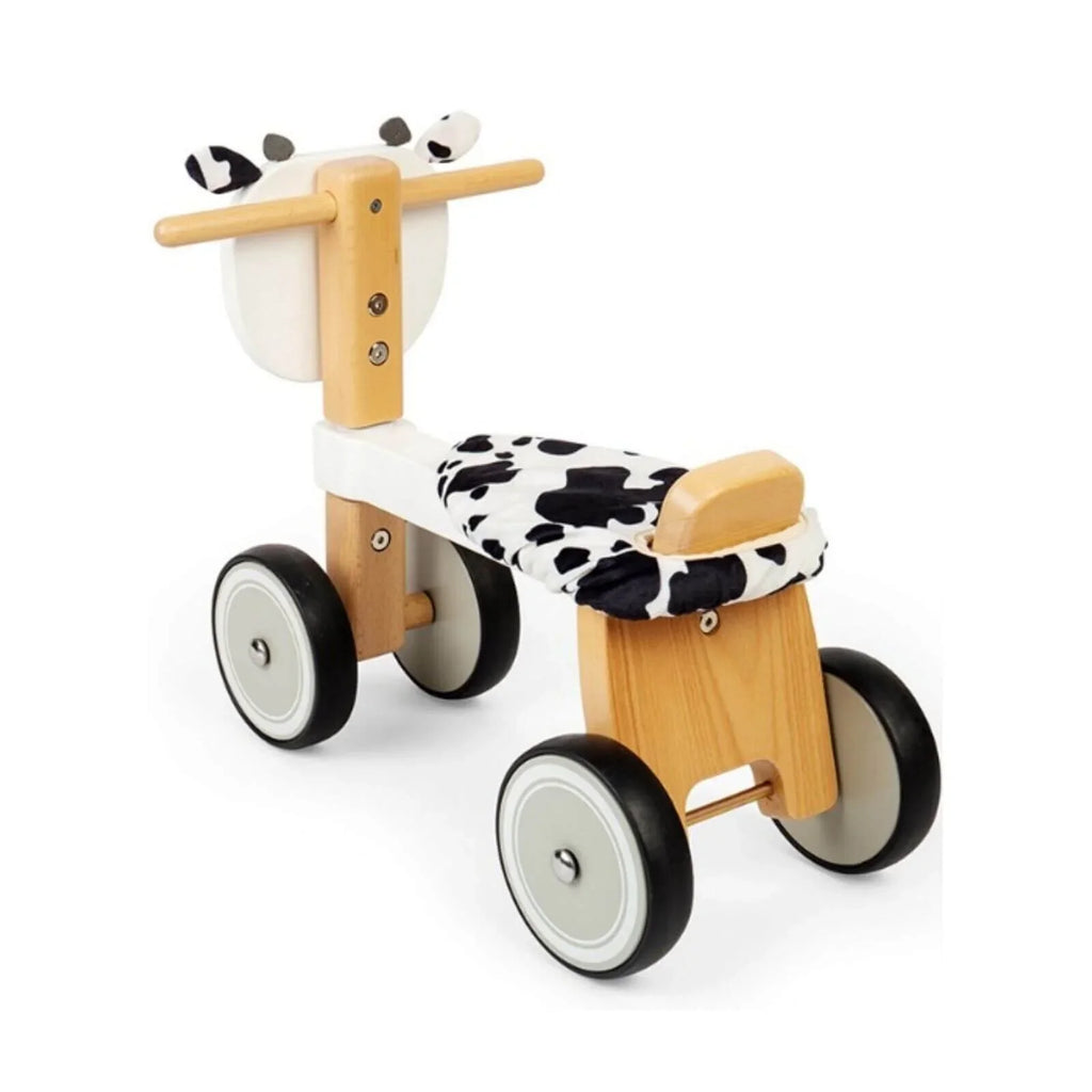 Wooden Ride On Cow Toy for Toddlers