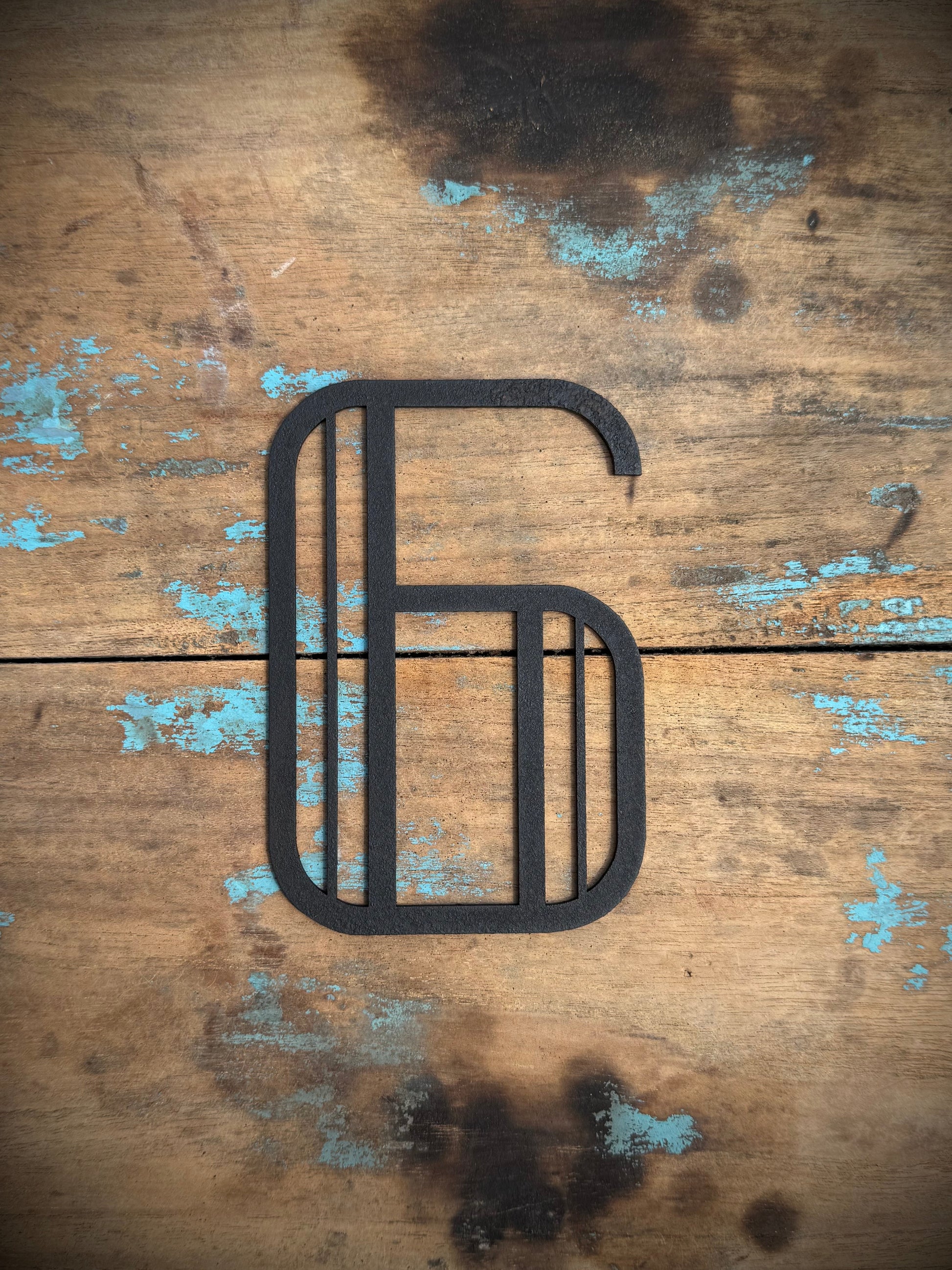 Black Art Deco Metal Letters and Numbers 5 inch or 12 inch