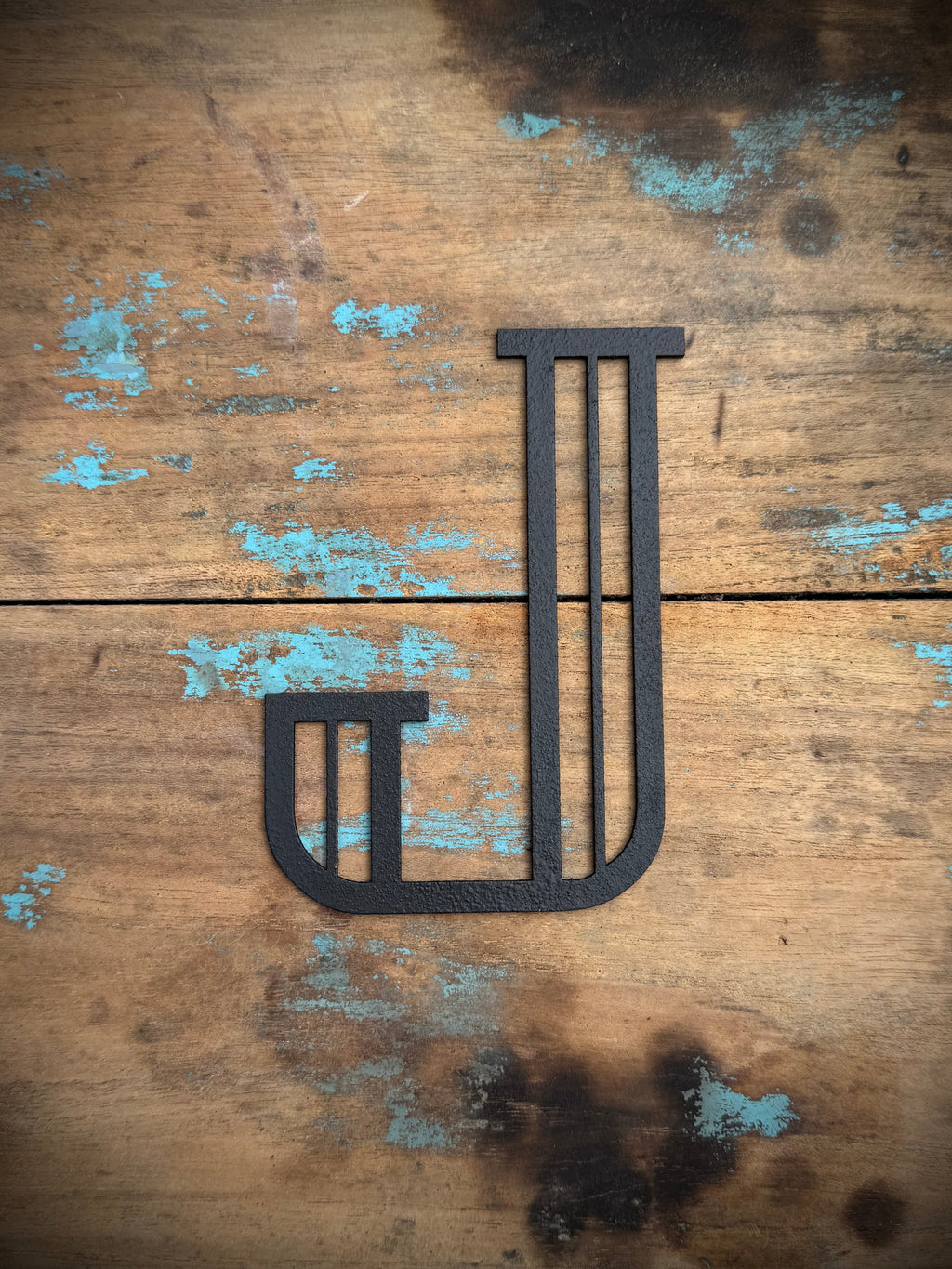 Black Art Deco Metal Letters and Numbers 5 inch or 12 inch