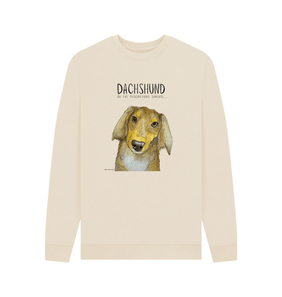 Long Haired Hot Dog Sweatshirt for Dachshund Lovers