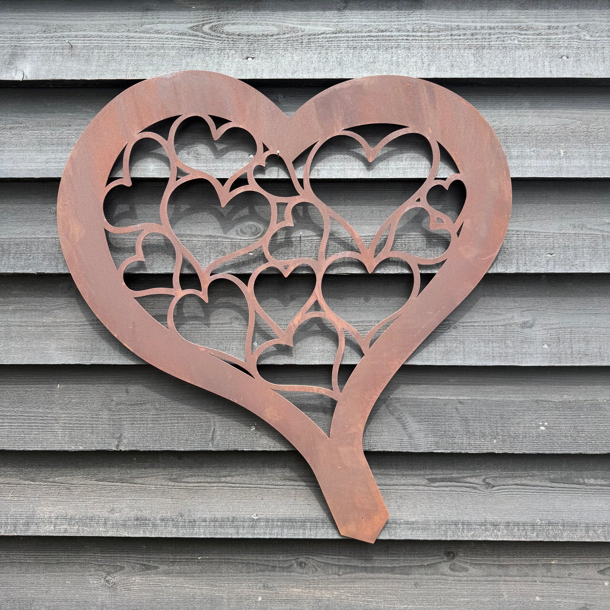 Large Rusty Metal Heart Garden Decoration