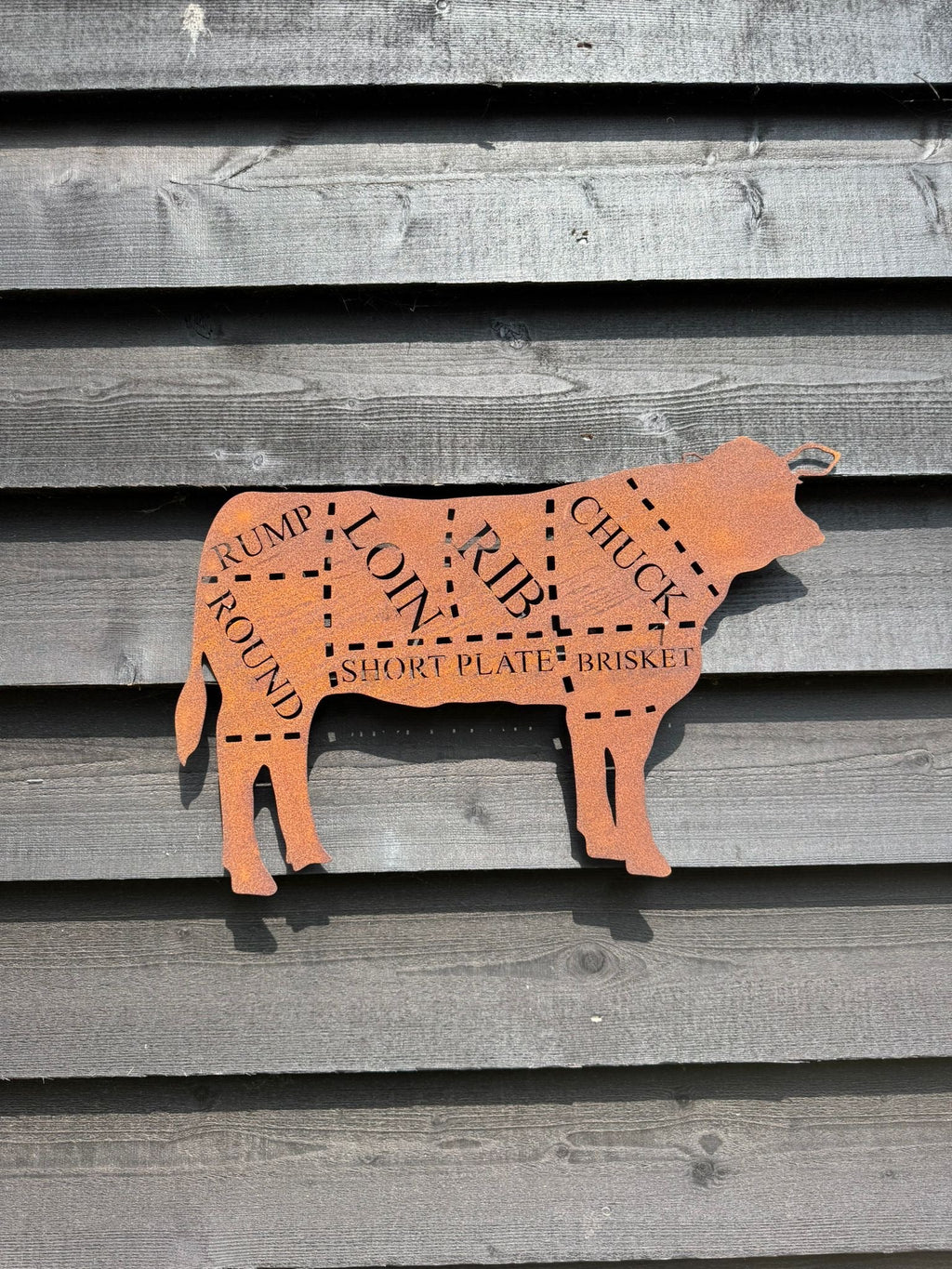 Butchers Cow Wall Sign Metal Art