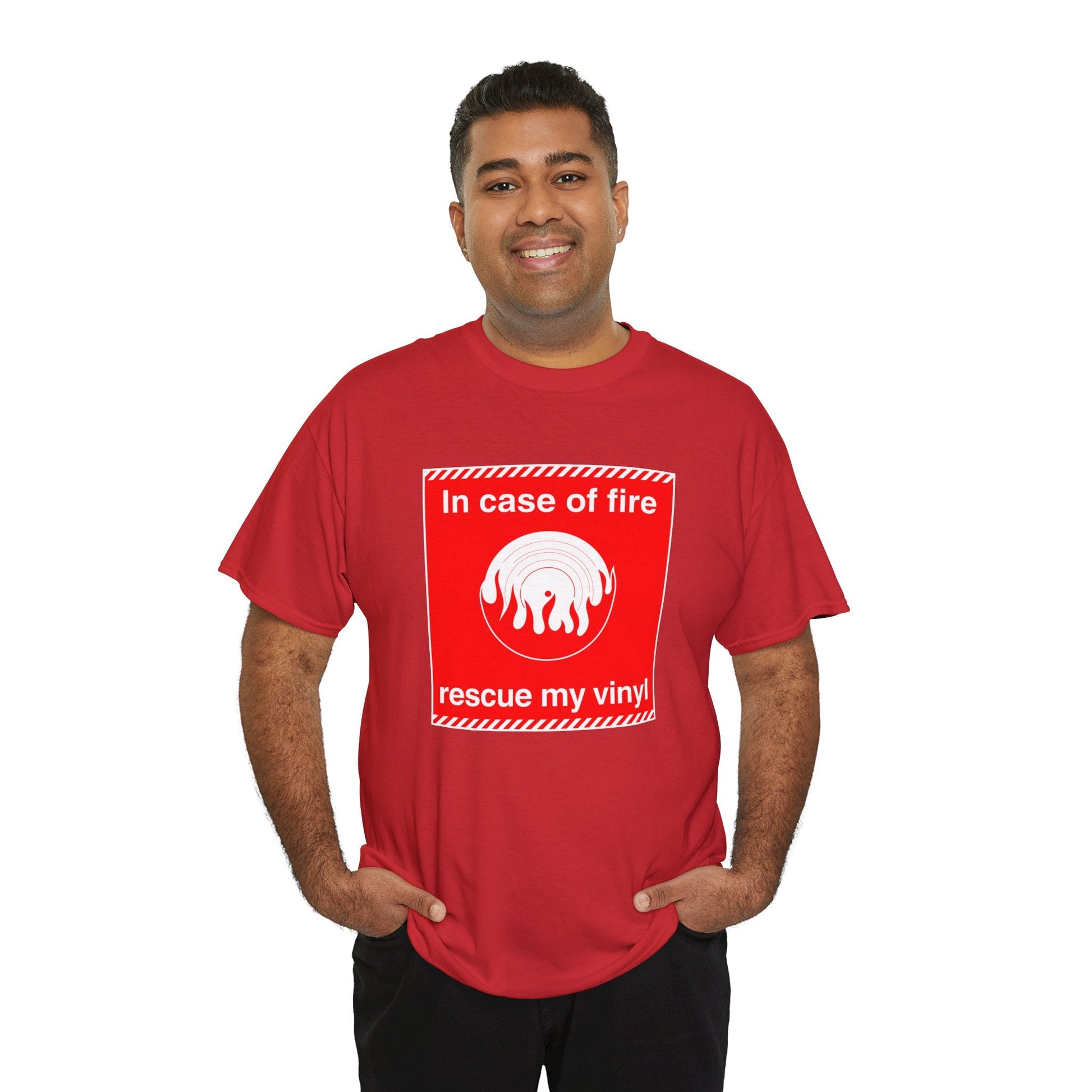 In Case of Fire Save My Vinyl T Shirt