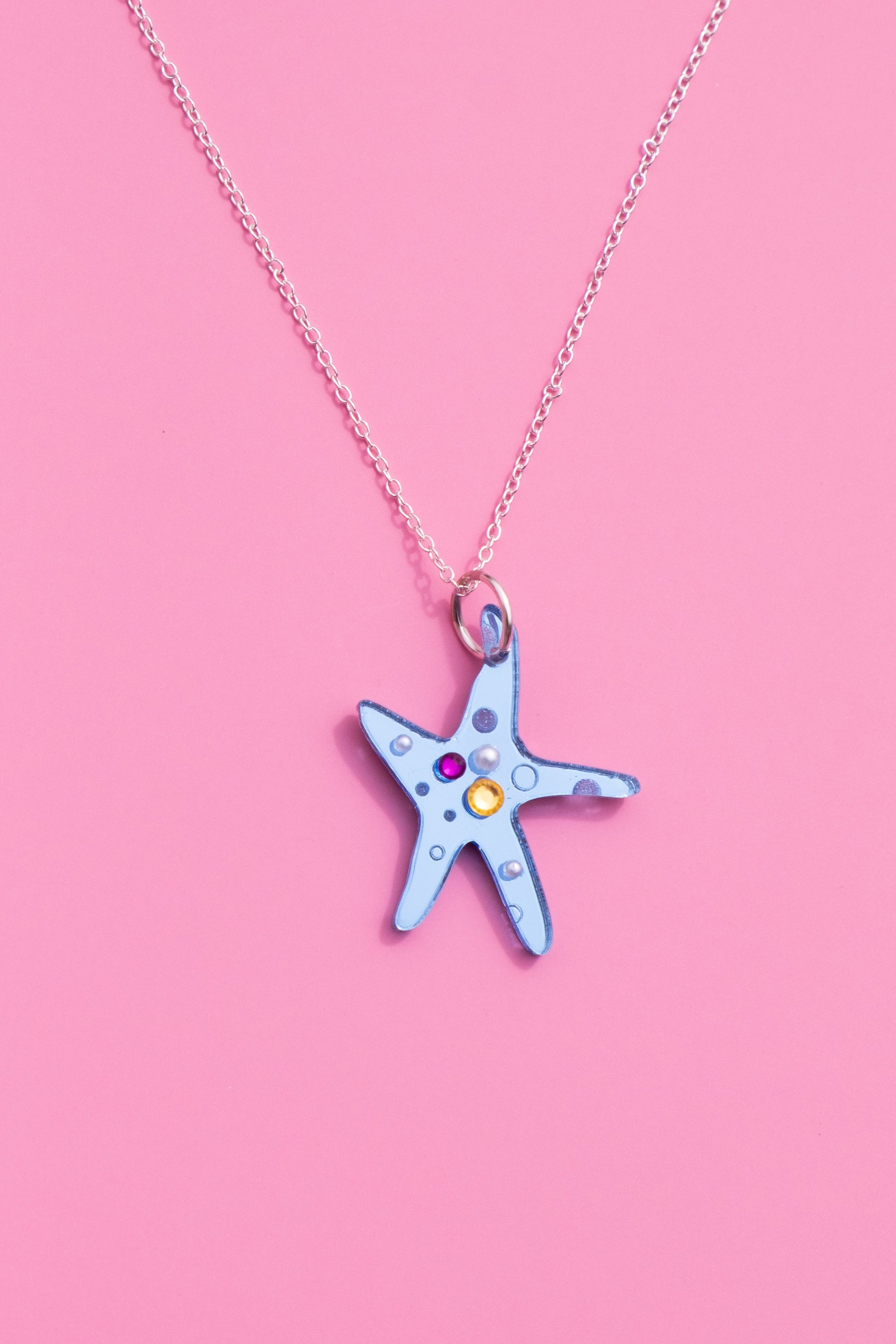 Blue Starfish Necklace
