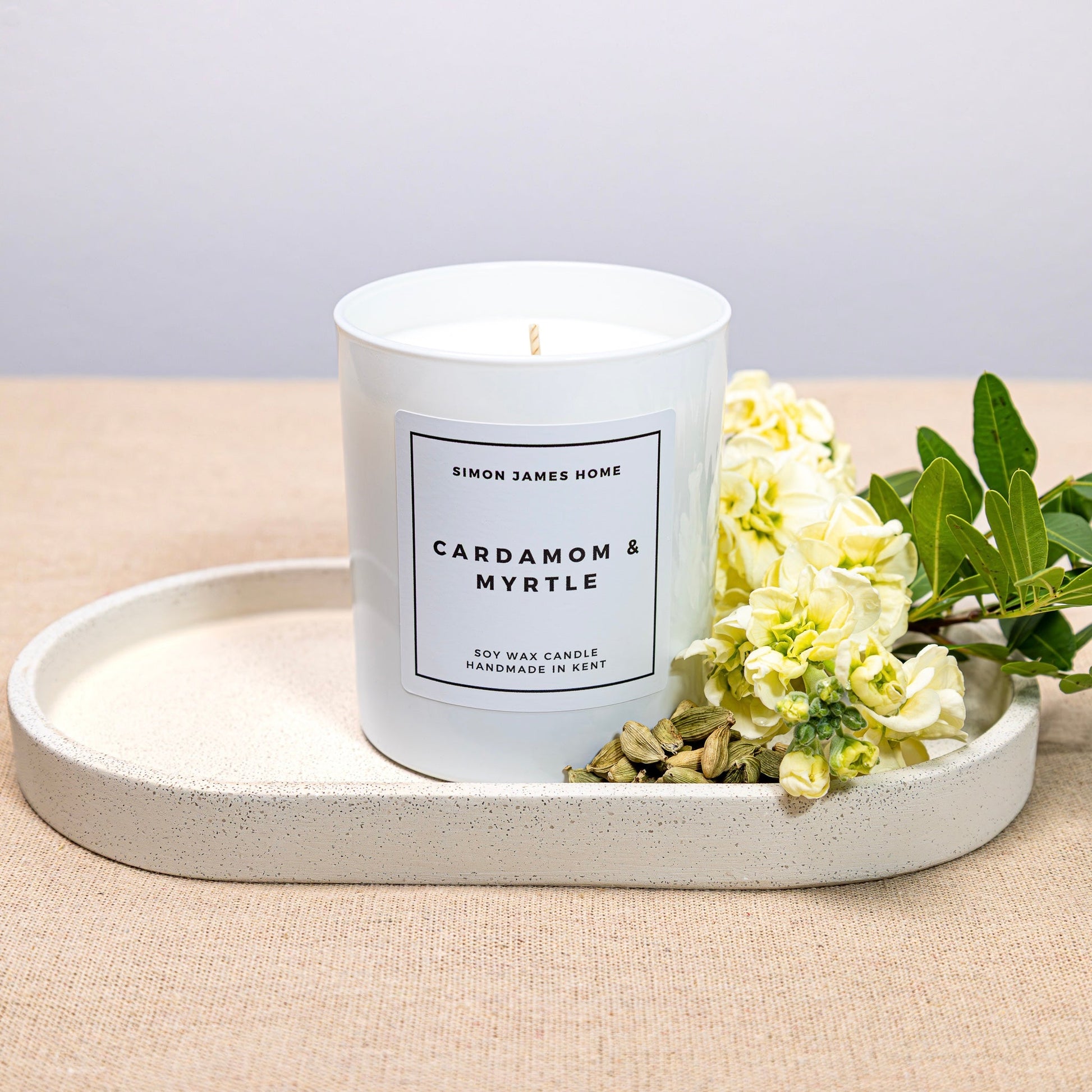 Cardamom and Myrtle Handmade Soy Wax Candle