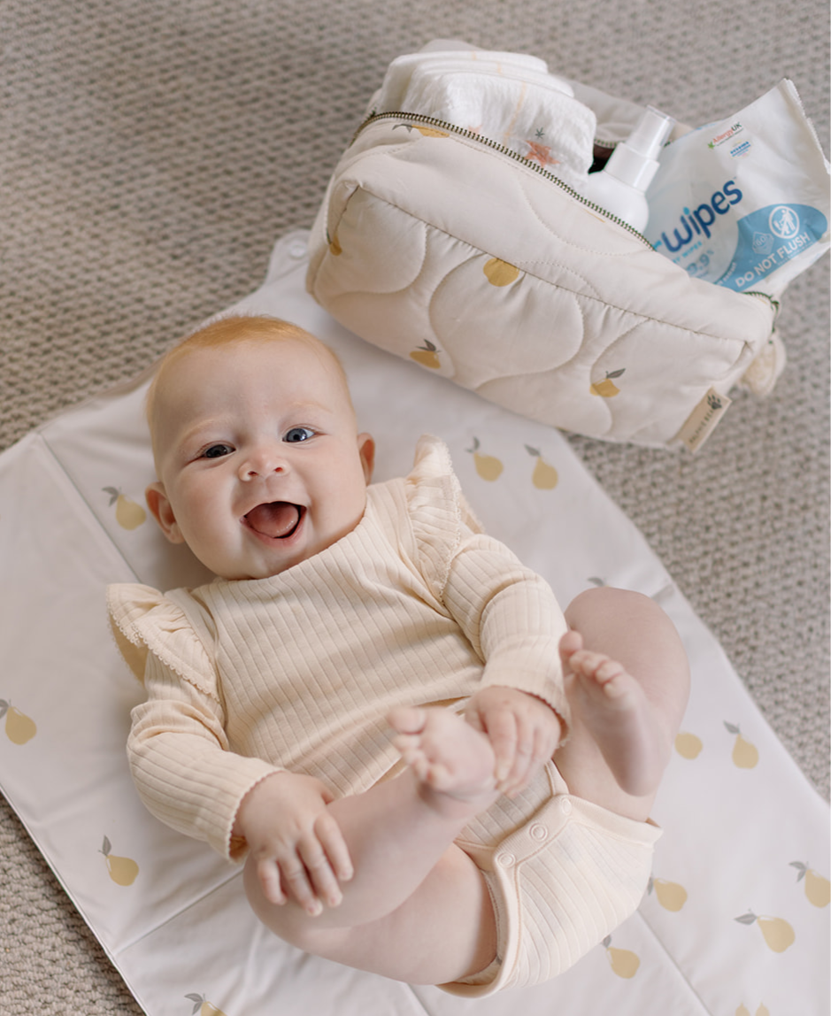 Quilted Washbag - Pears